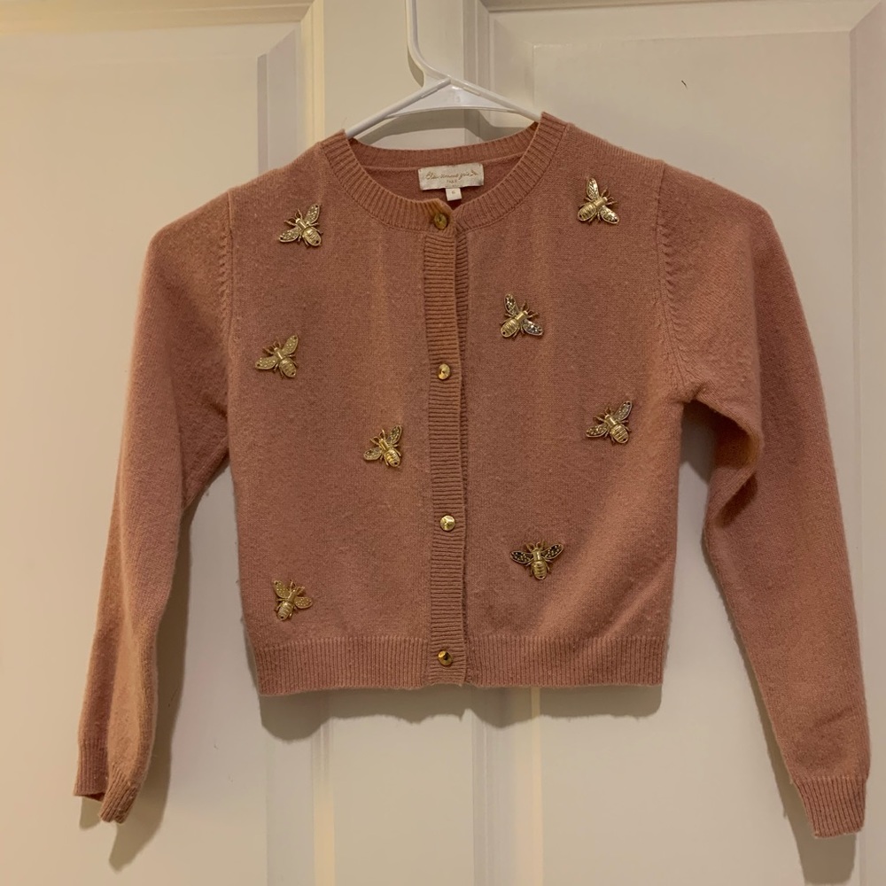 Cashmere Blue Comme Gris girls’ bumblebee cardigan